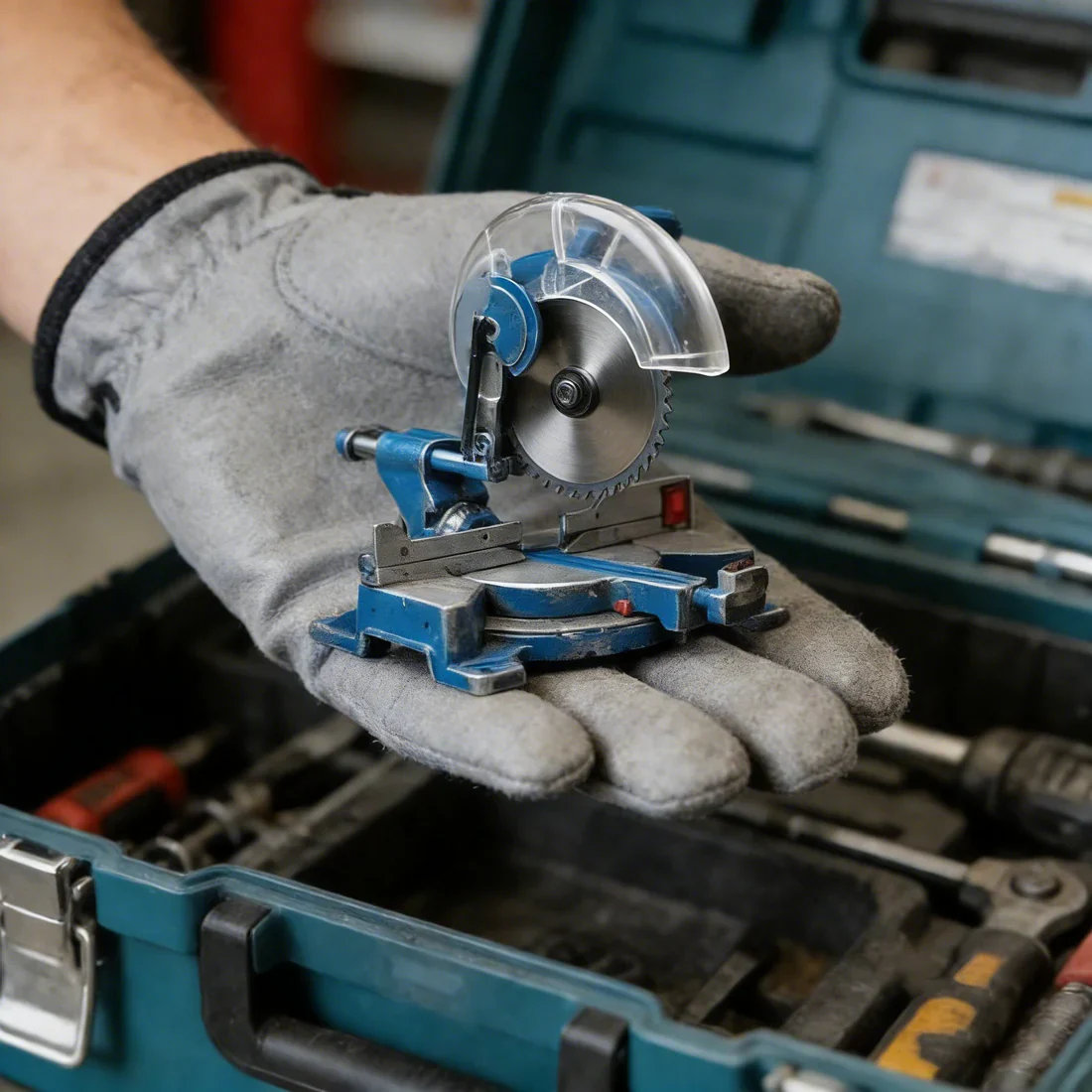 π₯π³π¨πΊπ» π«π¨π ππ% πΆππ - π οΈ 2-in-1 Mini Mitre Saw Keychain: Portable Cutting Tool + Collector's Item for Tool Enthusiasts - Image 3