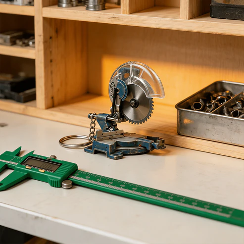 π₯π³π¨πΊπ» π«π¨π ππ% πΆππ - π οΈ 2-in-1 Mini Mitre Saw Keychain: Portable Cutting Tool + Collector's Item for Tool Enthusiasts - Image 5