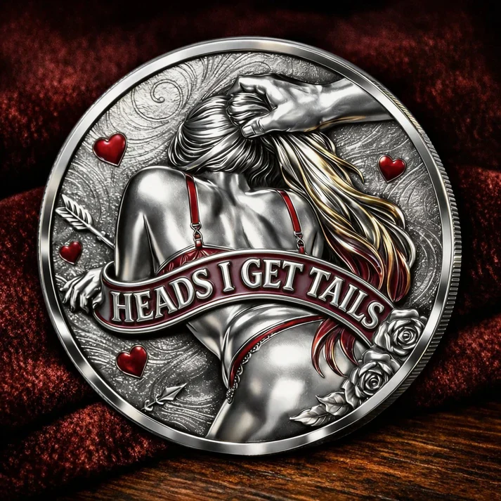 🌹Early Valentine Sale 60% OFF -❤️Heads I Get Tail / Tails I Get Head Commemorative Coin - Image 2