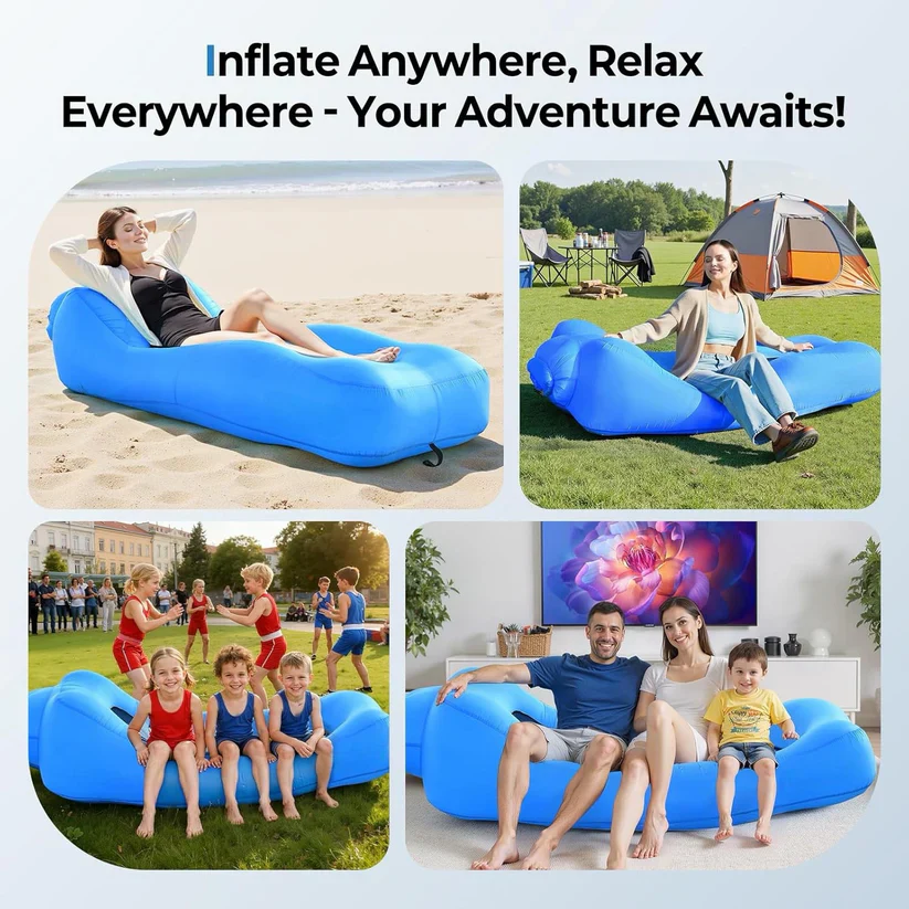 AeroLounge Go – Compact Pump-Free Inflatable Lounger - Image 8