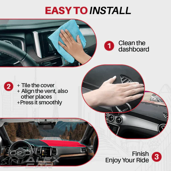 Apex Custom Fit Dashboard Mat Cover For Sedan, Hatchback, , MPV, Truck, SUV etc. - Image 2