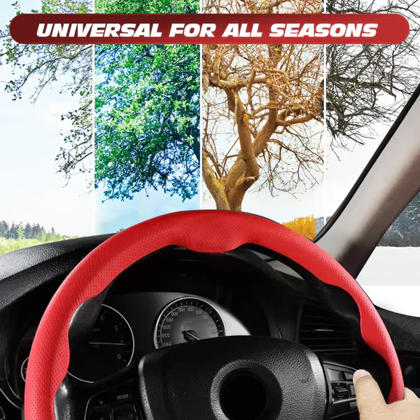 Nexi Customized Car Logo Breathable Ultra-thin 5D Leather & Carbon Car Steering Wheel Cover Universal Fit - Image 24