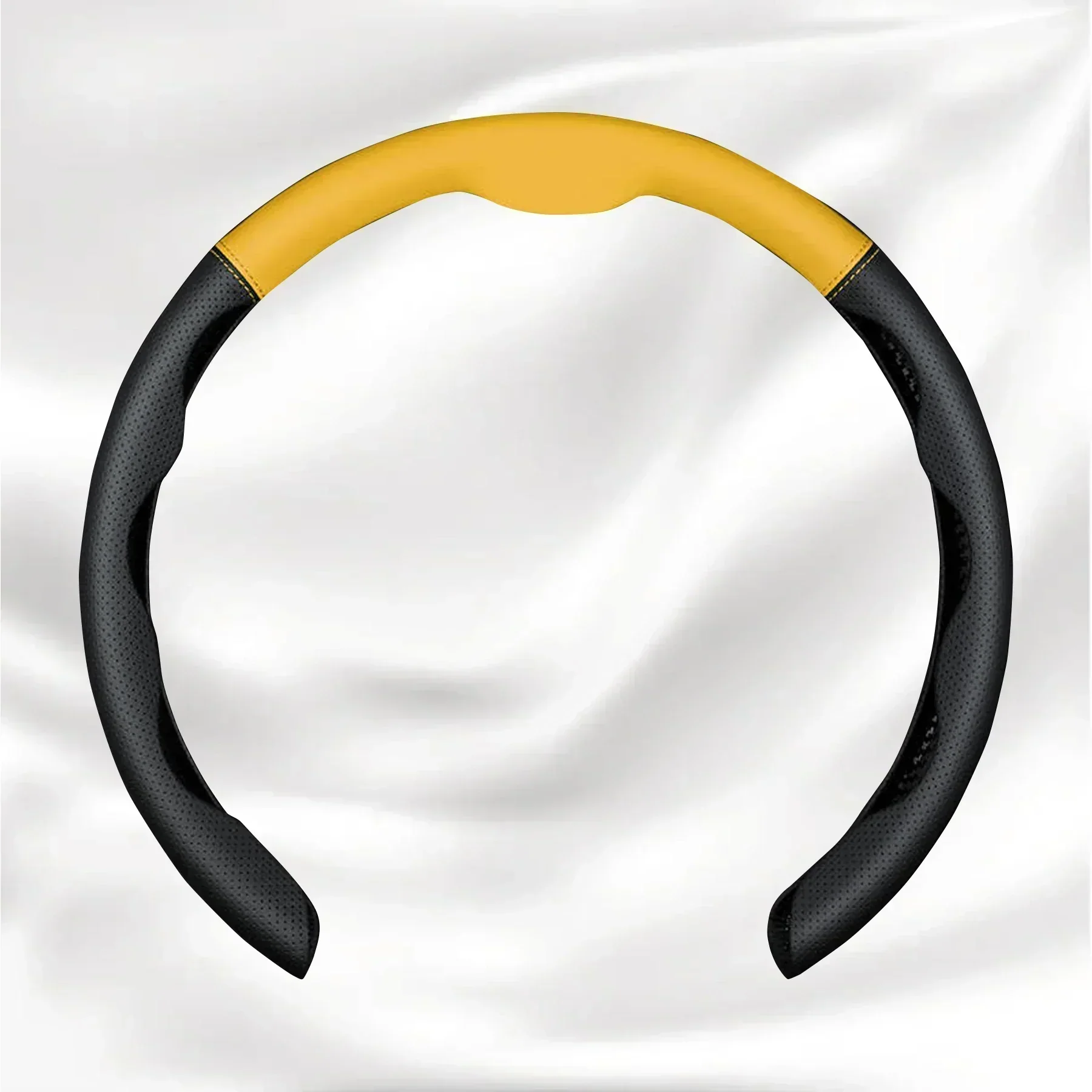 Nexi Customized Car Logo Breathable Ultra-thin 5D Leather & Carbon Car Steering Wheel Cover Universal Fit - Image 4