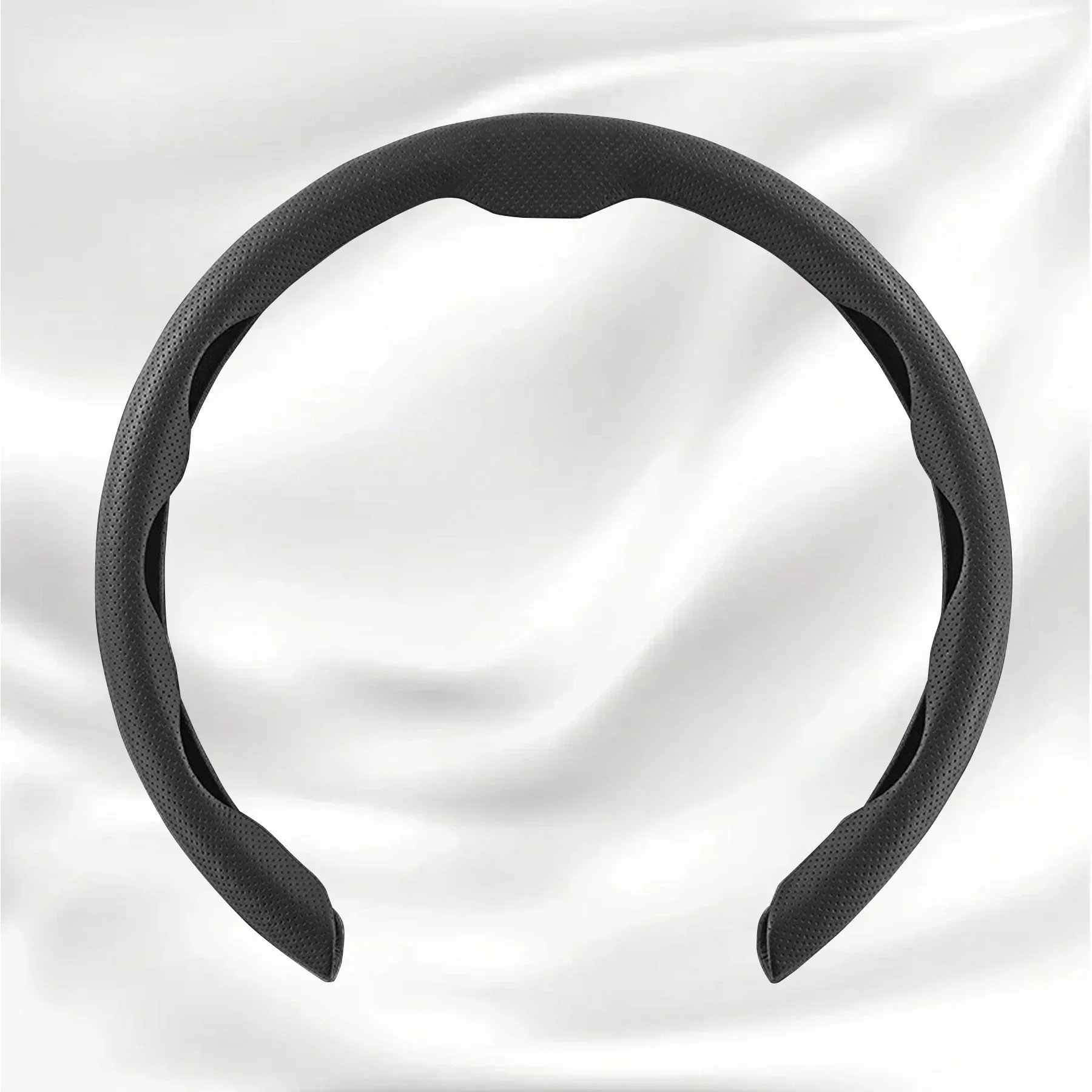 Nexi Customized Car Logo Breathable Ultra-thin 5D Leather & Carbon Car Steering Wheel Cover Universal Fit - Image 5