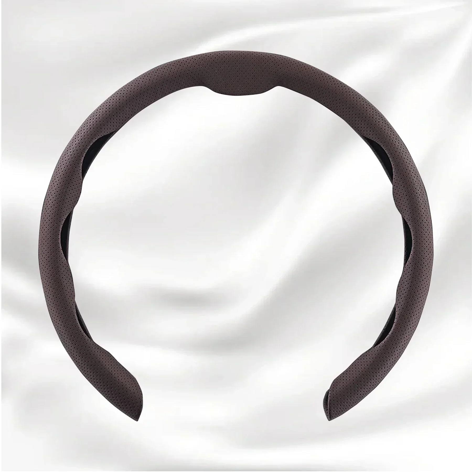 Nexi Customized Car Logo Breathable Ultra-thin 5D Leather & Carbon Car Steering Wheel Cover Universal Fit - Image 7