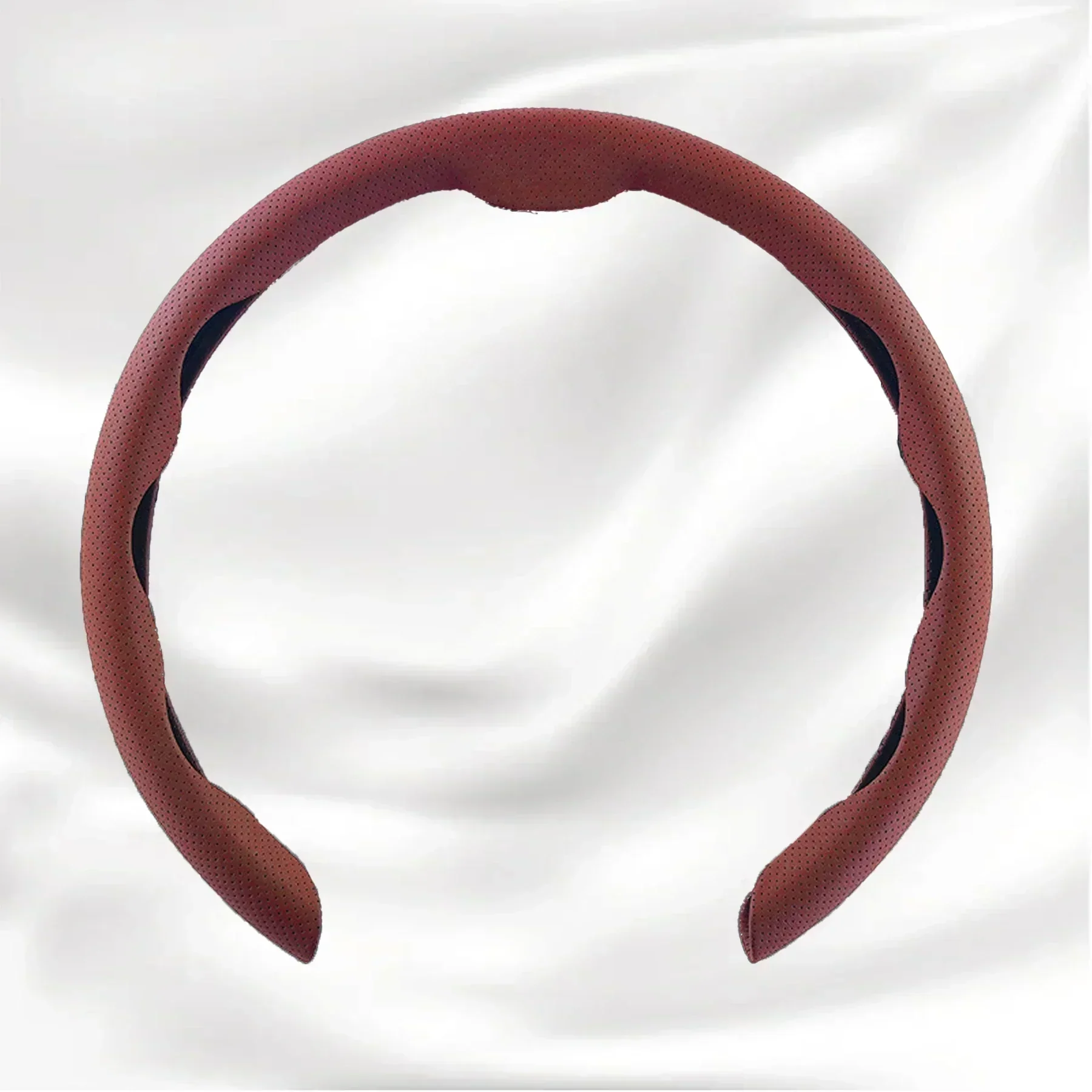 Nexi Customized Car Logo Breathable Ultra-thin 5D Leather & Carbon Car Steering Wheel Cover Universal Fit - Image 8