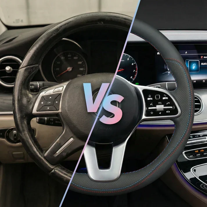 Premium Nappa Leather Steering Wheel Cover - Luxurious Comfort, Breathable Design, and All-Season Durability - Image 26