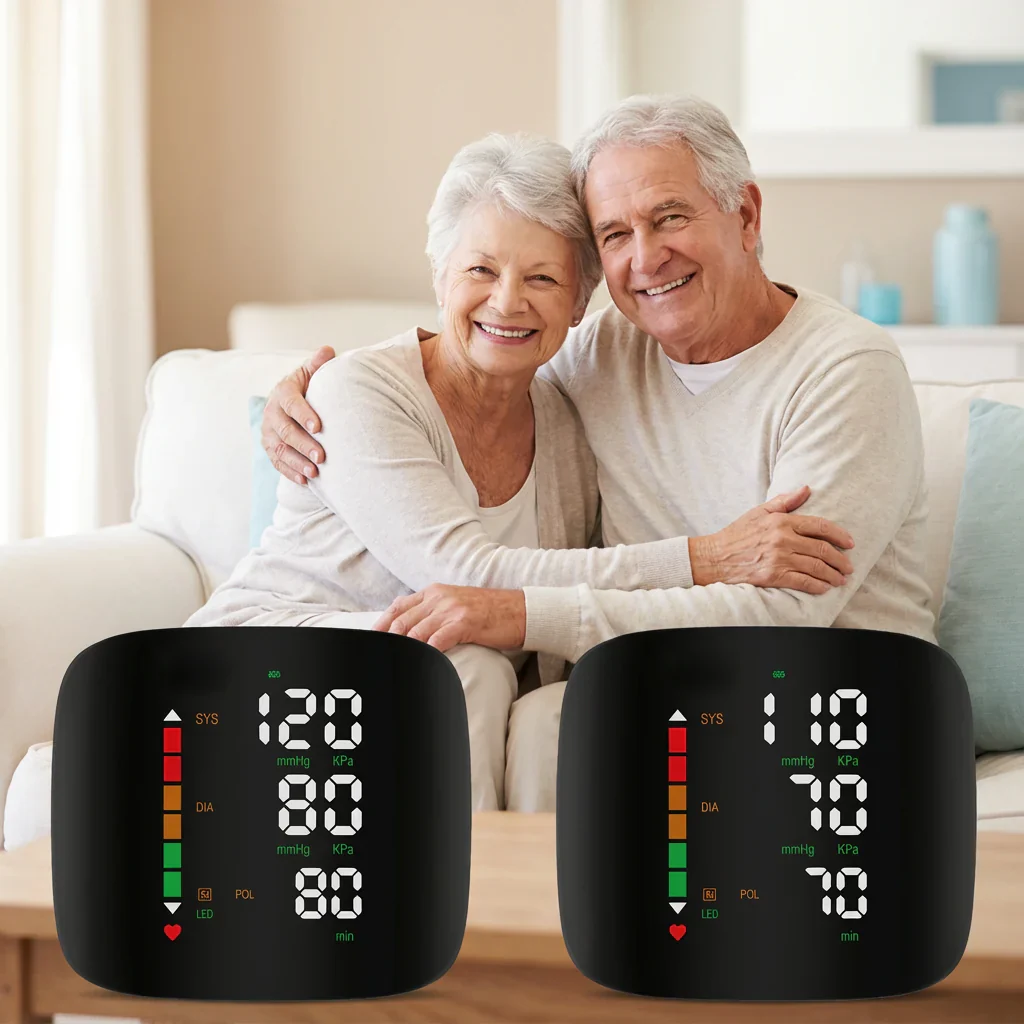 Wrist Blood Pressure Monitor – LED Display, Adjustable, Health Tracking