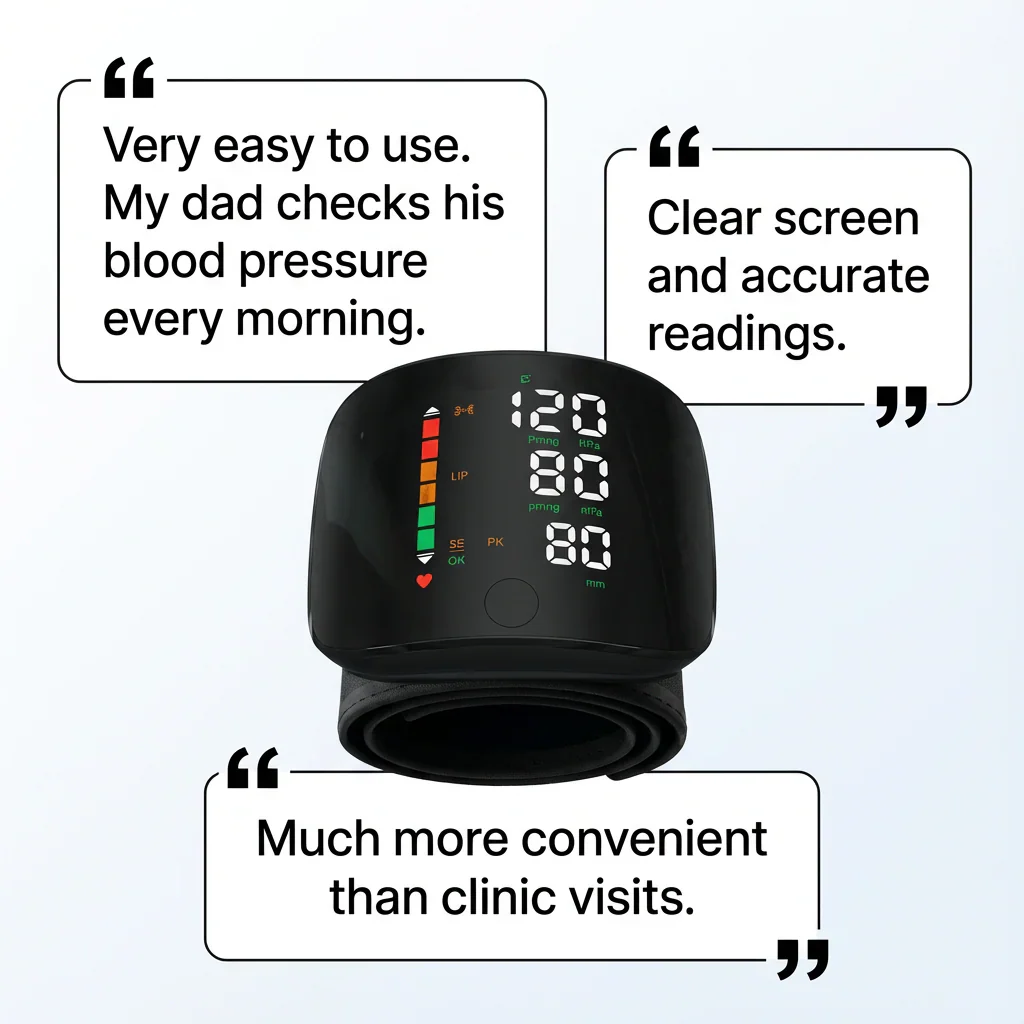 Wrist Blood Pressure Monitor – LED Display, Adjustable, Health Tracking - Image 2