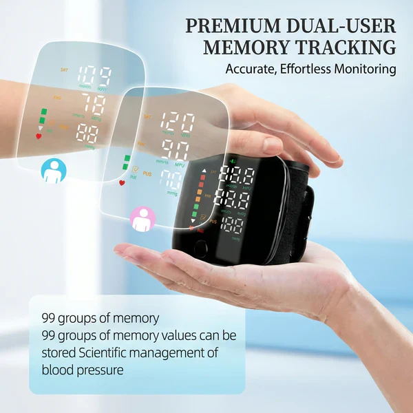 Wrist Blood Pressure Monitor – LED Display, Adjustable, Health Tracking - Image 4