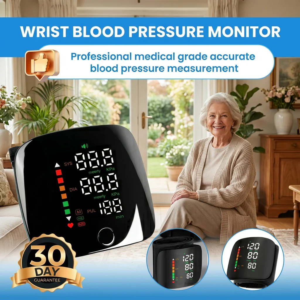 Wrist Blood Pressure Monitor – LED Display, Adjustable, Health Tracking - Image 5