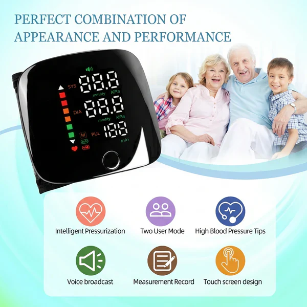 Wrist Blood Pressure Monitor – LED Display, Adjustable, Health Tracking - Image 6