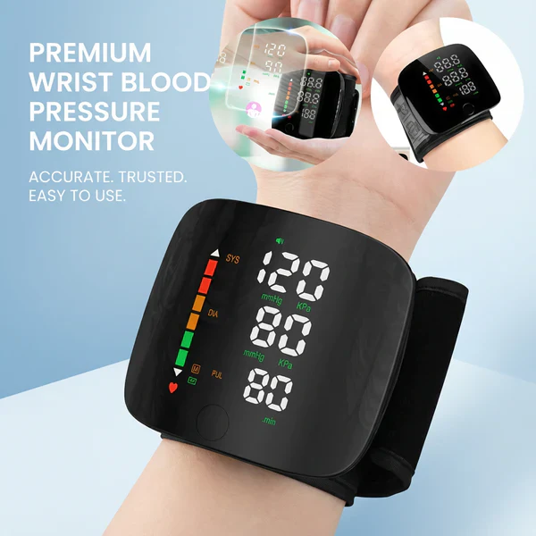 Wrist Blood Pressure Monitor – LED Display, Adjustable, Health Tracking - Image 8